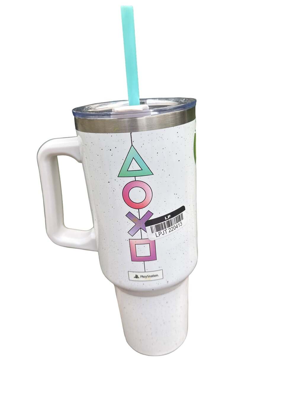 PlayStation Classic Icons 40 oz. Stainless Steel Tumbler with Straw